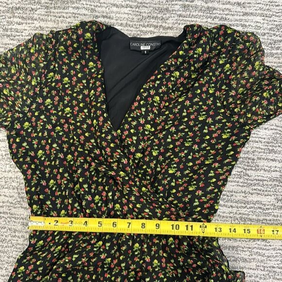 New Caroline Constas Vivian Gown Small Winter Rose - Picture 8 of 14